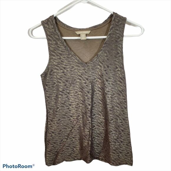 Banana‎ Republic Lace Cut Out Animal Print Blouse - Picture 1 of 8